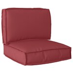 vidaXL Ensemble de coussins de palette 2 pièces rouge vin en tissu Oxford
