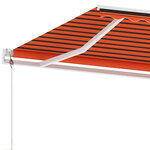 vidaXL Auvent automatique sur pied 600x300 cm Orange/marron