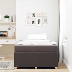 vidaXL Cadre de lit Autre Marron foncé 120 x 190 cm tissu