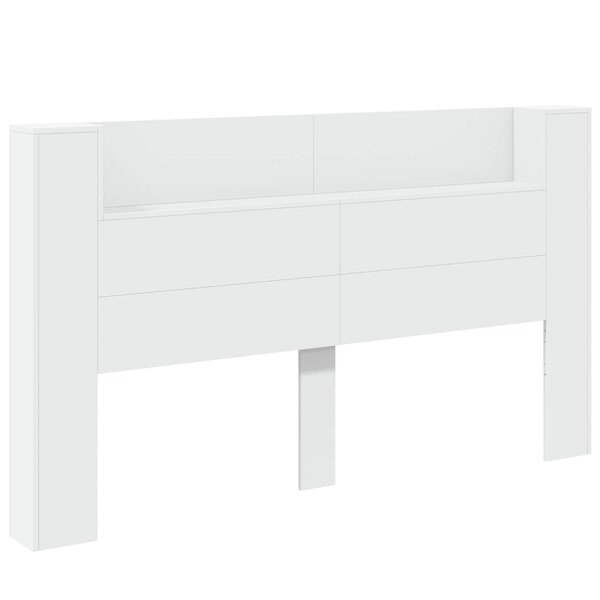 vidaXL Tête de lit Blanc 180 x 16 5 x 103 5 cm Bois d'ingénierie