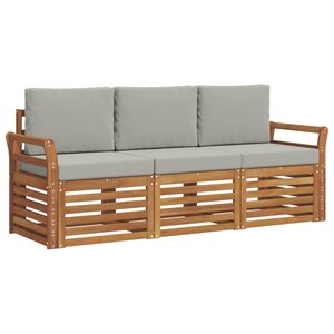 vidaXL Ensembles de canapés 3 pc Gris Naturel et Clair