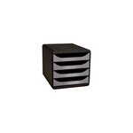 Module De Classement Big Box 4 Tiroirs Metallic - Argent - Exacompta
