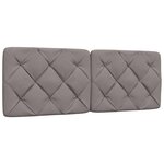 vidaXL Cadre de lit avec LED sans matelas taupe 140x190 cm tissu