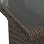 vidaXL Salon de jardin avec coussins 9Pièces marron résine tressée acacia