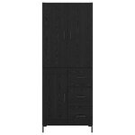 vidaXL Haut Armoire Chêne noir 69 5 x 34 x 180 cm Bois d'ingénierie