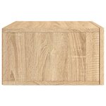 vidaXL Table de chevet murale chêne sonoma 35x35x20 cm