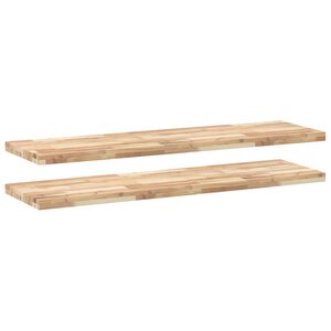 vidaXL Étagères flottantes 2 Pièces 160x40x4 cm acacia massif non traité
