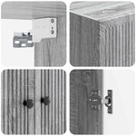 vidaXL Armoire Murale Sonoma gris 66 x 34 5 x 90 cm Bois d'ingénierie