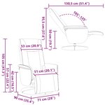 vidaXL Fauteuil inclinable de massage repose-pieds blanc similicuir