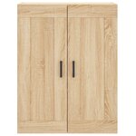 vidaXL Buffet haut Chêne sonoma 69 5x34x180 cm Bois d'ingénierie