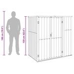 vidaXL Abri à outils de jardin marron 161x89x161 cm acier galvanisé