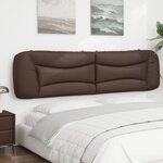 vidaXL Coussin de tête de lit Hvar marron 200 cm similicuir
