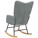 vidaXL Chaise à bascule Gris clair Tissu