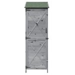 vidaXL Abri de jardin Gris 59 5 x 56 x 176 5 cm Bois d'ingénierie