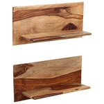 vidaXL Étagères murales 2 Pièces 58 x 26 x 20 cm Bois massif