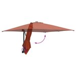 vidaXL Parasol de jardin Couleur terre cuite 248.5 x 247.5 x 160 cm