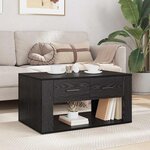vidaXL Table basse Chêne noir 80 x 50 x 40 cm Bois d'ingénierie