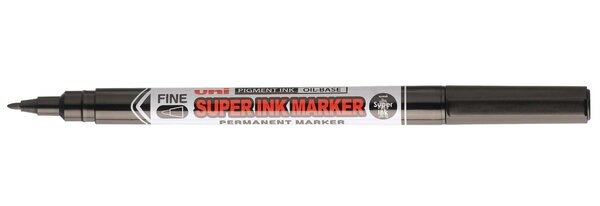 SUPER INK MARKER permanent Textile / toutes surfaces PNA125 Pointe Fine 0 9mm Noir UNI-BALL