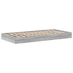 vidaXL Lit bibliothèque Gris Sonoma 90x190 cm en bois d'ingénierie