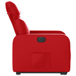 vidaXL Fauteuil inclinable électrique rouge similicuir