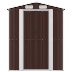 vidaXL Abri de jardin Marron foncé 192x689x223 cm Acier galvanisé