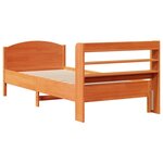 vidaXL Cadre de lit sans matelas cire marron 75x190 cm bois pin massif