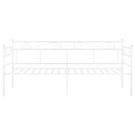 vidaXL Cadre de canapé-lit sans matelas blanc métal 90x200 cm