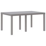 vidaXL Ensemble de Salle à Manger de Jardin 7 Pièces Gris Clair Poly Rattan