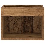 Armoires murales vidaXL avec éclairage LED 2 pièces Bois vieux 40x30x30 cm