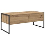 vidaXL Table basse Chêne artisan 100 x 46 x 40 cm Bois d'ingénierie