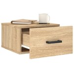 vidaXL Tables de chevet murales 2 Pièces chêne sonoma 35x35x20 cm