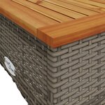 vidaXL Salon de jardin avec coussins 3 Pièces gris résine tressée
