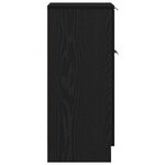 vidaXL Buffet noir chêne 30x30x70 cm MDF