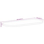 vidaXL Dessus de table 120x50x3 8cm ovale bois massif de manguier brut