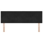 vidaXL Tête de lit LED avec bandes LED Noir 160 cm Velours