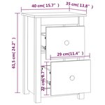 vidaXL Table de chevet 40x35x61 5 cm Bois de pin massif
