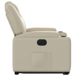 vidaXL Fauteuil inclinable électrique crème similicuir