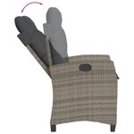 vidaXL Ensemble à manger de jardin 5 Pièces coussins gris résine tressée