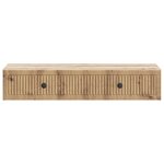 vidaXL Table d'appoint murale 87 5 x 34 5 x 17 cm Bois d'ingénierie