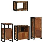 vidaXL Ensemble de mobilier de salle de bain avec étagère avec stockage avec porte 4 Pièces