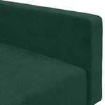 vidaXL Canapé-lit à 2 places vert foncé velours