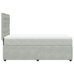 vidaXL Sommier à lattes de lit et matelas Gris clair 100x200cm Velours