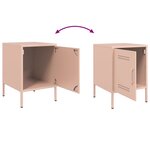 vidaXL Table de chevet rose 36x39x50 5 cm acier