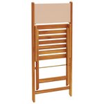 vidaXL Ensemble de bistro 3 Pièces beige tissu et bois massif