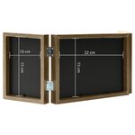 vidaXL Cadre photo dépliable Marron clair 22x15 cm+2x(10x15 cm)