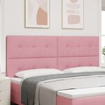 vidaXL Tête de lit Rose 200 cm Velours