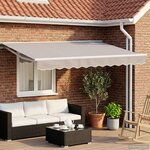 vidaXL Cadre de store rétractable électrique Blanc 3 5 x 2 5 m Acier