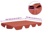 vidaXL Toit rechange balançoire terre cuite 150/130x105/70 cm