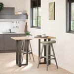 vidaXL Pieds de table de bar en forme de T  2 pièces  noir  40 x 35 x (90-91) cm  acier