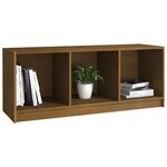 vidaXL Meuble TV Marron miel 104x33x41 cm Bois de pin massif